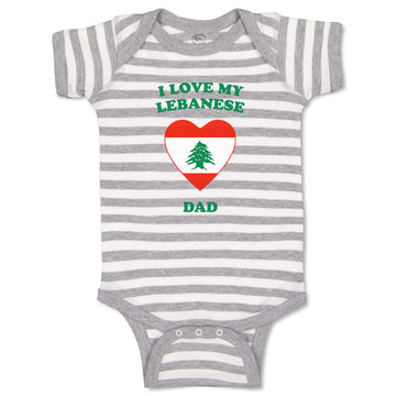 Baby Clothes I Love My Lebanese Dad Countries Baby Bodysuits Boy & Girl Cotton