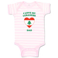 Baby Clothes I Love My Lebanese Dad Countries Baby Bodysuits Boy & Girl Cotton