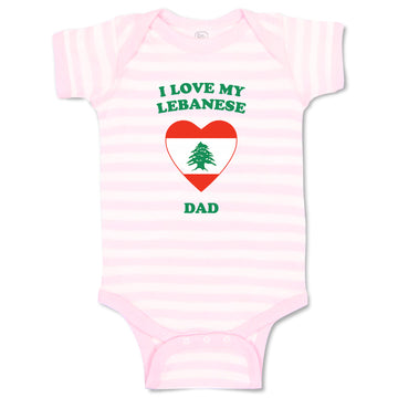 Baby Clothes I Love My Lebanese Dad Countries Baby Bodysuits Boy & Girl Cotton