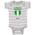 Baby Clothes I Love My Nigerian Dad Countries Baby Bodysuits Boy & Girl Cotton