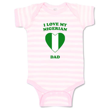 Baby Clothes I Love My Nigerian Dad Countries Baby Bodysuits Boy & Girl Cotton
