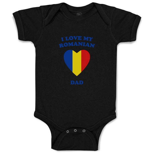 Baby Clothes I Love My Romanian Dad Countries Baby Bodysuits Boy & Girl Cotton