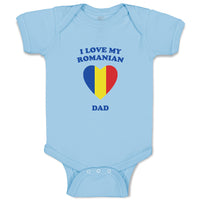 Baby Clothes I Love My Romanian Dad Countries Baby Bodysuits Boy & Girl Cotton