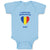 Baby Clothes I Love My Romanian Dad Countries Baby Bodysuits Boy & Girl Cotton