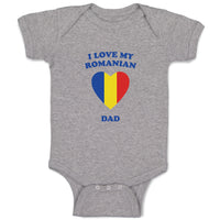 Baby Clothes I Love My Romanian Dad Countries Baby Bodysuits Boy & Girl Cotton