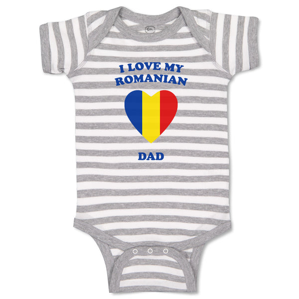 Baby Clothes I Love My Romanian Dad Countries Baby Bodysuits Boy & Girl Cotton