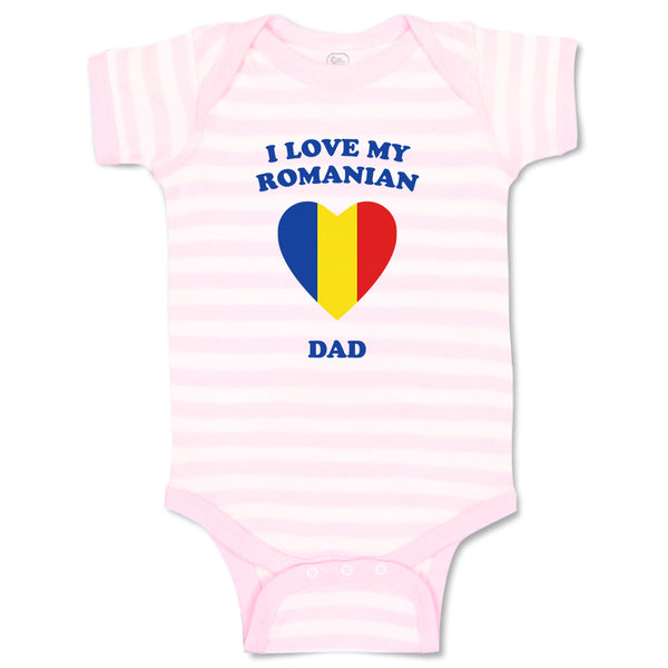 Baby Clothes I Love My Romanian Dad Countries Baby Bodysuits Boy & Girl Cotton