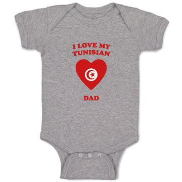 Baby Clothes I Love My Tunisian Dad Countries Baby Bodysuits Boy & Girl Cotton