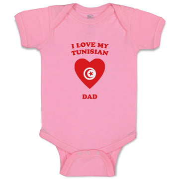 Baby Clothes I Love My Tunisian Dad Countries Baby Bodysuits Boy & Girl Cotton