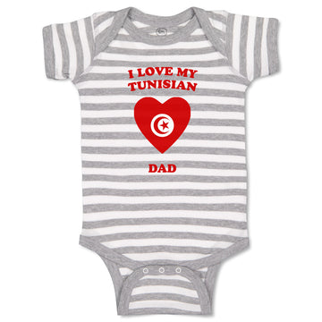 Baby Clothes I Love My Tunisian Dad Countries Baby Bodysuits Boy & Girl Cotton