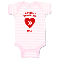 Baby Clothes I Love My Tunisian Dad Countries Baby Bodysuits Boy & Girl Cotton