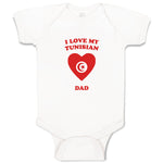 Baby Clothes I Love My Tunisian Dad Countries Baby Bodysuits Boy & Girl Cotton