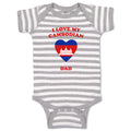 Baby Clothes I Love My Cambodian Dad Countries Baby Bodysuits Boy & Girl Cotton
