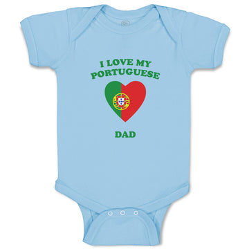 Baby Clothes I Love My Portuguese Dad Countries Baby Bodysuits Boy & Girl Cotton