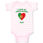 Baby Clothes I Love My Portuguese Dad Countries Baby Bodysuits Boy & Girl Cotton