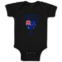 Baby Clothes I Love My Australian Dad Countries Baby Bodysuits Boy & Girl Cotton