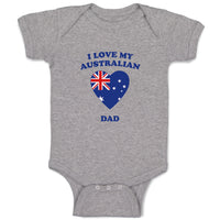 Baby Clothes I Love My Australian Dad Countries Baby Bodysuits Boy & Girl Cotton