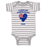 Baby Clothes I Love My Australian Dad Countries Baby Bodysuits Boy & Girl Cotton