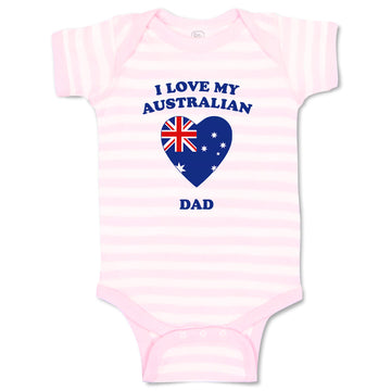 Baby Clothes I Love My Australian Dad Countries Baby Bodysuits Boy & Girl Cotton