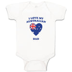 Baby Clothes I Love My Australian Dad Countries Baby Bodysuits Boy & Girl Cotton