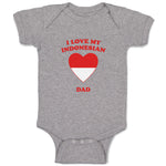 Baby Clothes I Love My Indonesian Dad Countries Baby Bodysuits Boy & Girl Cotton