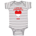 Baby Clothes I Love My Indonesian Dad Countries Baby Bodysuits Boy & Girl Cotton