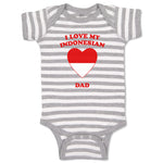 Baby Clothes I Love My Indonesian Dad Countries Baby Bodysuits Boy & Girl Cotton