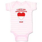 Baby Clothes I Love My Indonesian Dad Countries Baby Bodysuits Boy & Girl Cotton