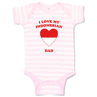 Baby Clothes I Love My Indonesian Dad Countries Baby Bodysuits Boy & Girl Cotton