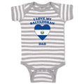 Baby Clothes I Love My Salvadoran Dad Countries Baby Bodysuits Boy & Girl Cotton