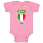 Baby Clothes I Love My Italian Dad Countries Baby Bodysuits Boy & Girl Cotton
