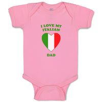 Baby Clothes I Love My Italian Dad Countries Baby Bodysuits Boy & Girl Cotton