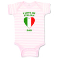 Baby Clothes I Love My Italian Dad Countries Baby Bodysuits Boy & Girl Cotton