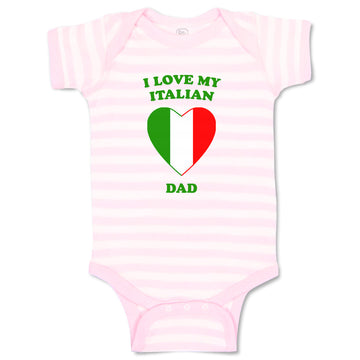 Baby Clothes I Love My Italian Dad Countries Baby Bodysuits Boy & Girl Cotton
