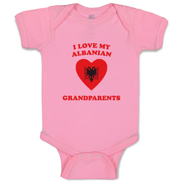 Baby Clothes I Love My Albanian Grandparents Countries Baby Bodysuits Cotton