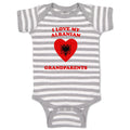 Baby Clothes I Love My Albanian Grandparents Countries Baby Bodysuits Cotton