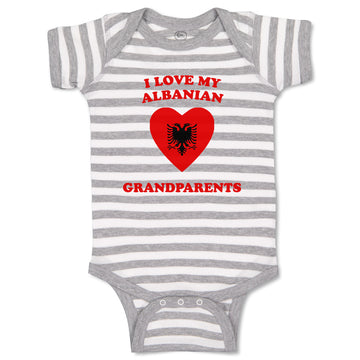 Baby Clothes I Love My Albanian Grandparents Countries Baby Bodysuits Cotton