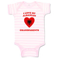 Baby Clothes I Love My Albanian Grandparents Countries Baby Bodysuits Cotton