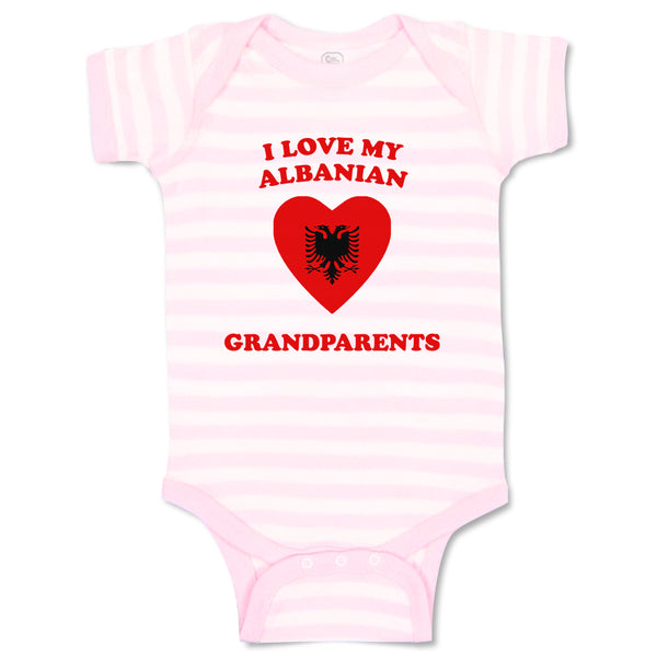 Baby Clothes I Love My Albanian Grandparents Countries Baby Bodysuits Cotton
