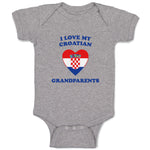 Baby Clothes I Love My Croatian Grandparents Countries Baby Bodysuits Cotton