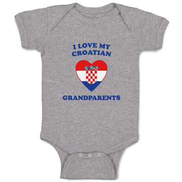 Baby Clothes I Love My Croatian Grandparents Countries Baby Bodysuits Cotton