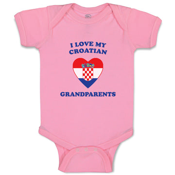 Baby Clothes I Love My Croatian Grandparents Countries Baby Bodysuits Cotton