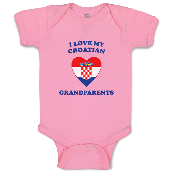 Baby Clothes I Love My Croatian Grandparents Countries Baby Bodysuits Cotton