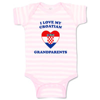 Baby Clothes I Love My Croatian Grandparents Countries Baby Bodysuits Cotton