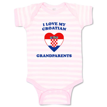Baby Clothes I Love My Croatian Grandparents Countries Baby Bodysuits Cotton