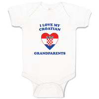 Baby Clothes I Love My Croatian Grandparents Countries Baby Bodysuits Cotton