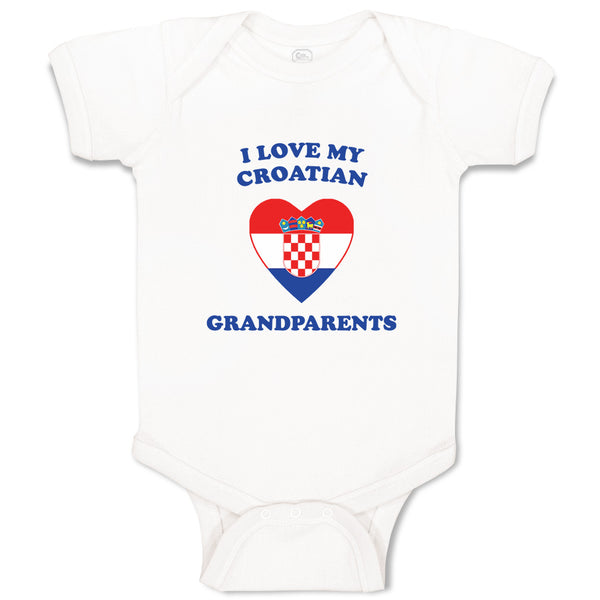 Baby Clothes I Love My Croatian Grandparents Countries Baby Bodysuits Cotton