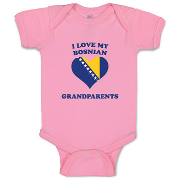 Baby Clothes I Love My Bosnian Grandparents Countries Baby Bodysuits Cotton