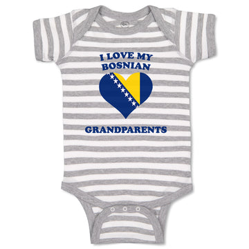 Baby Clothes I Love My Bosnian Grandparents Countries Baby Bodysuits Cotton