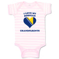 Baby Clothes I Love My Bosnian Grandparents Countries Baby Bodysuits Cotton
